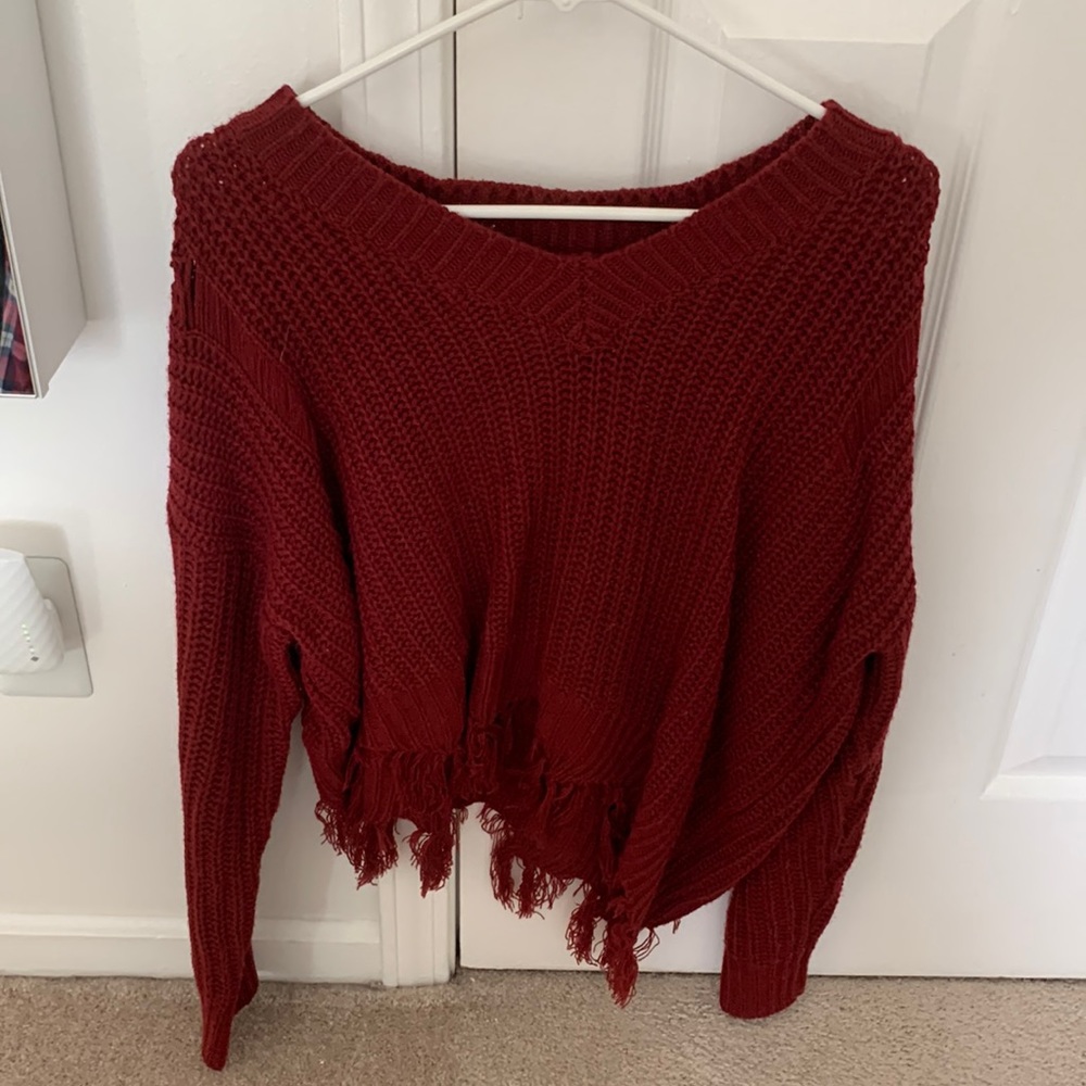 Distressed sweater